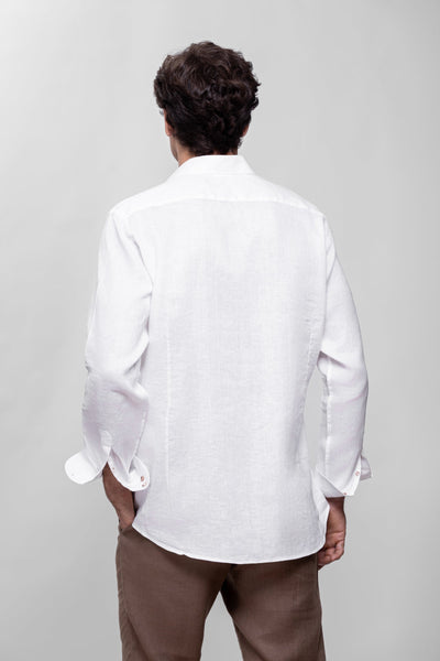 White 100% Turkish Linen Shirt