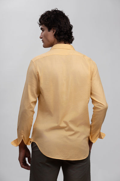 Butter Yellow 100% Italian Cotton Shirt