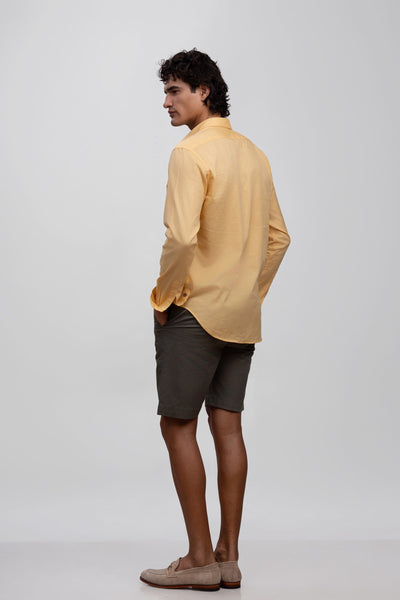 Butter Yellow 100% Italian Cotton Shirt