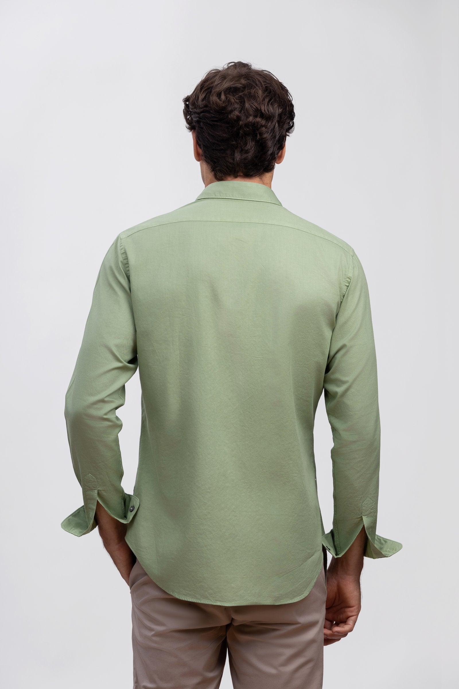 Green 100% Italian Cotton Shirt