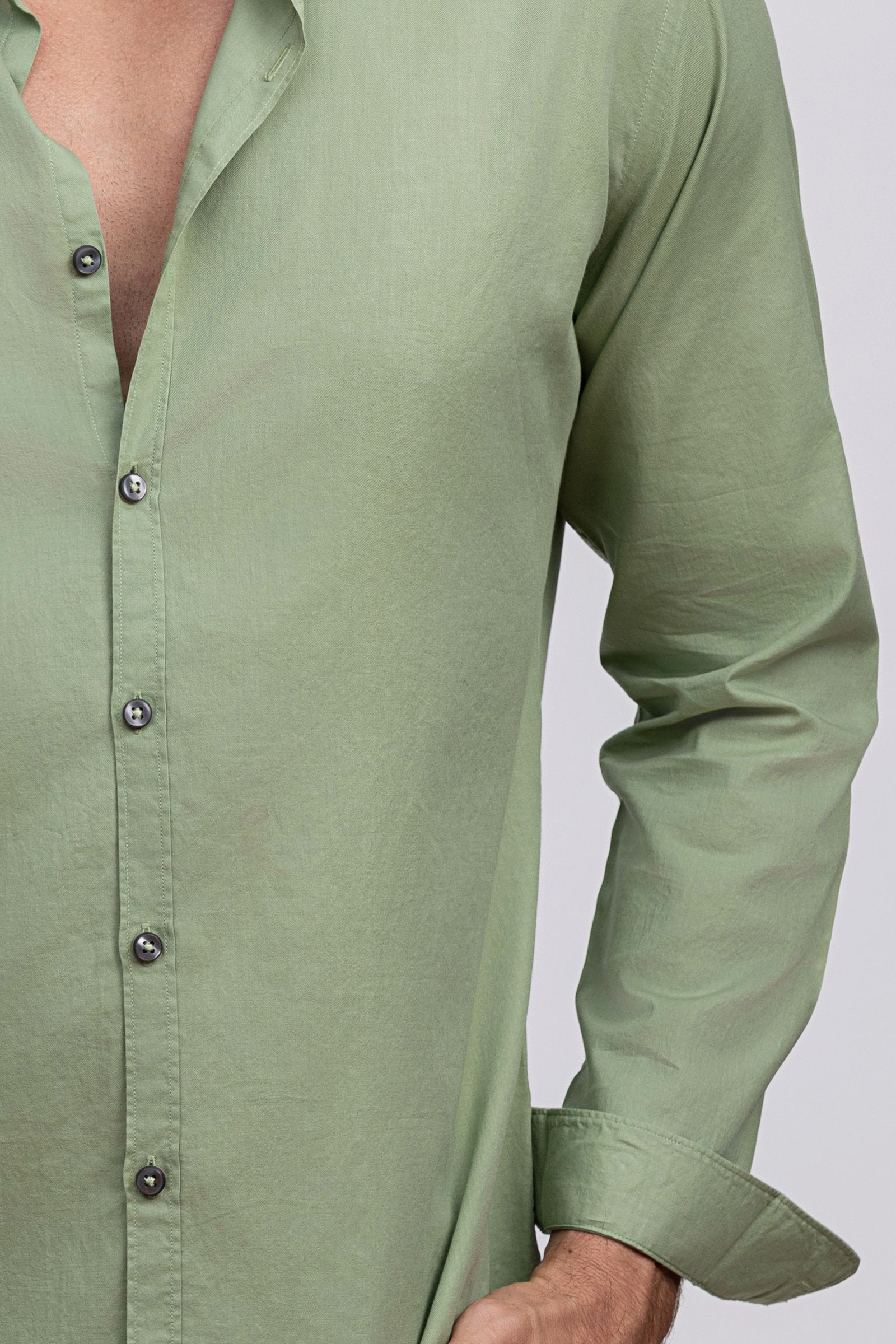 Green 100% Italian Cotton Shirt