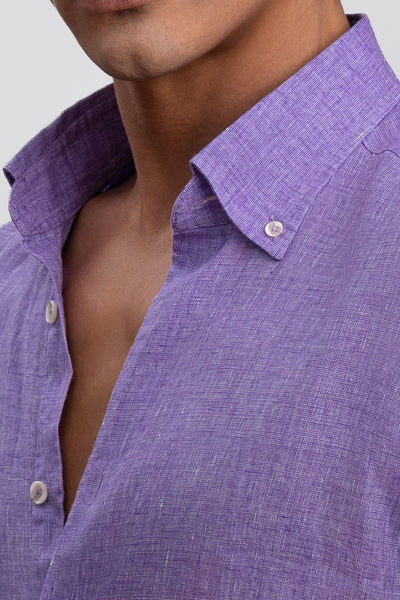 Lavender 100% Italian Linen Shirt