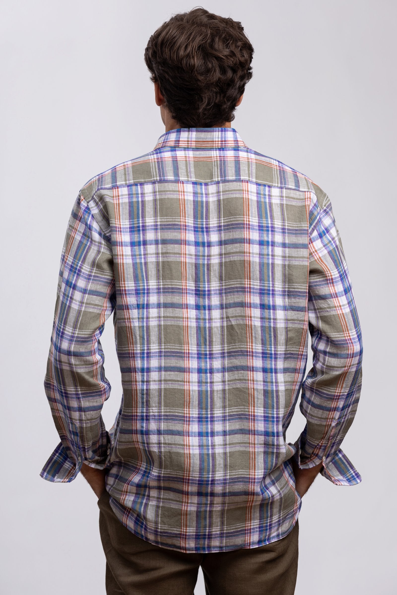 Green 100% Italian Linen Shirt