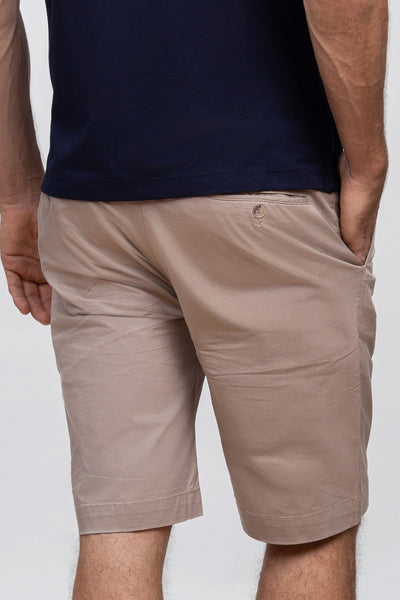 Beige Cotton Bermuda Shorts
