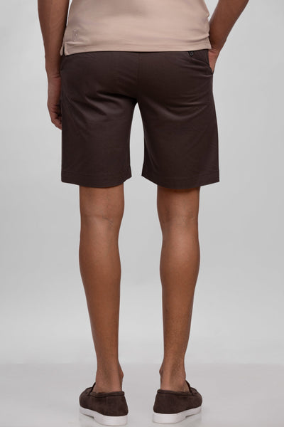 Brown Cotton Bermuda Shorts