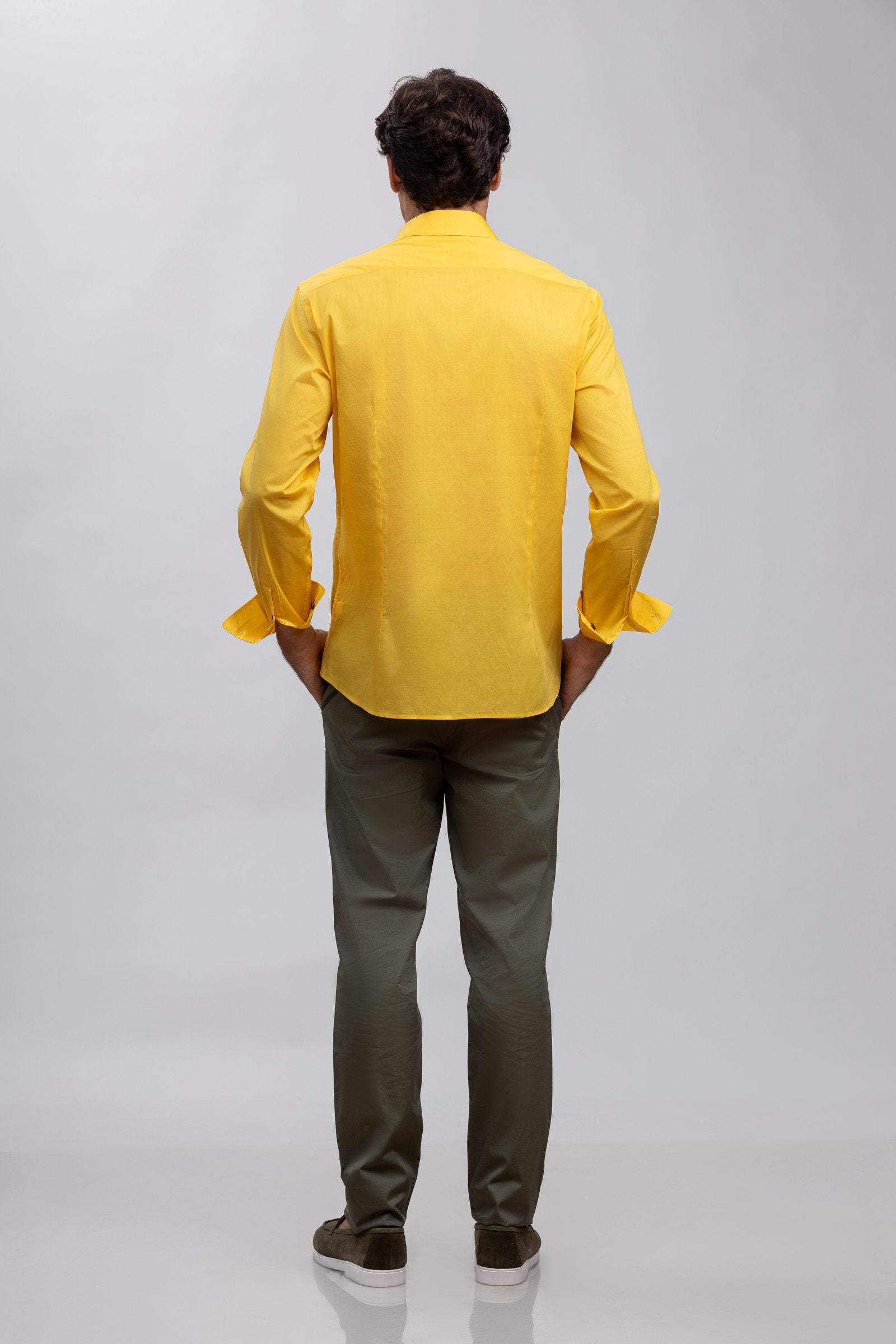 Yellow 100% Italian Cotton Shirt