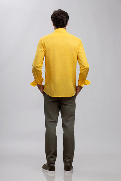 Yellow 100% Italian Cotton Shirt