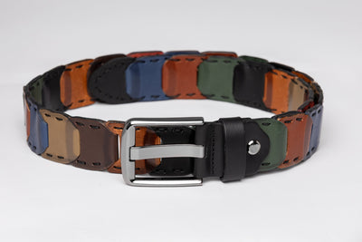Multicolor Patchwork Leather Belt