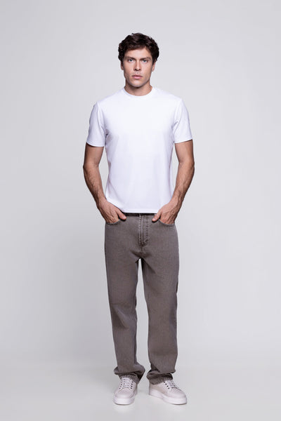 Light khaki Relaxed-Fit Jeans