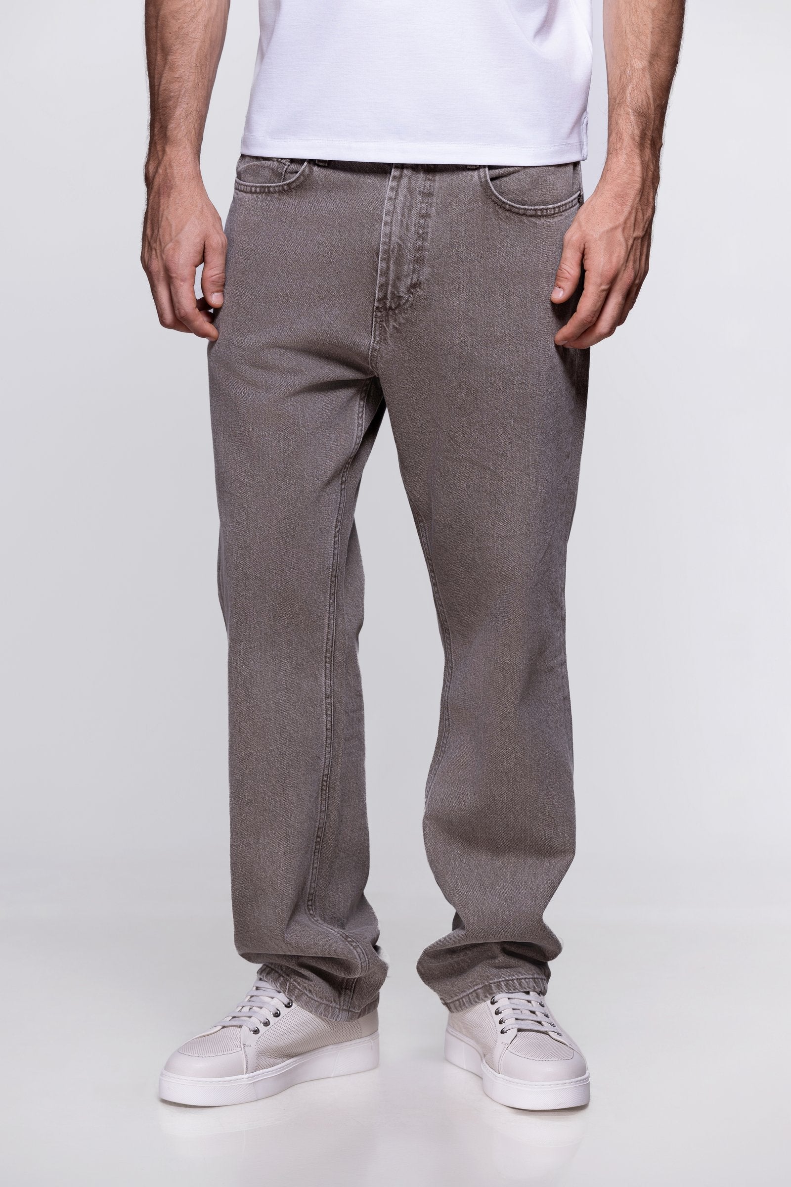 Light khaki Relaxed-Fit Jeans