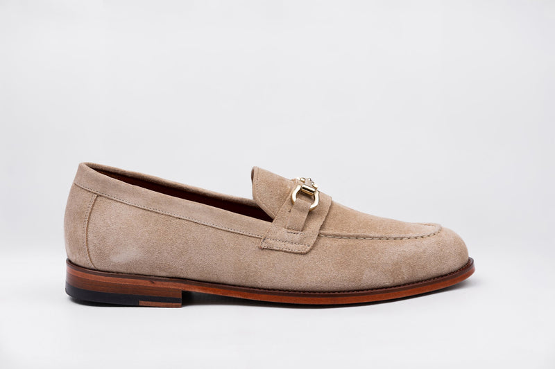 BIT-DETAIL SUEDE LEATHER LOAFERS
