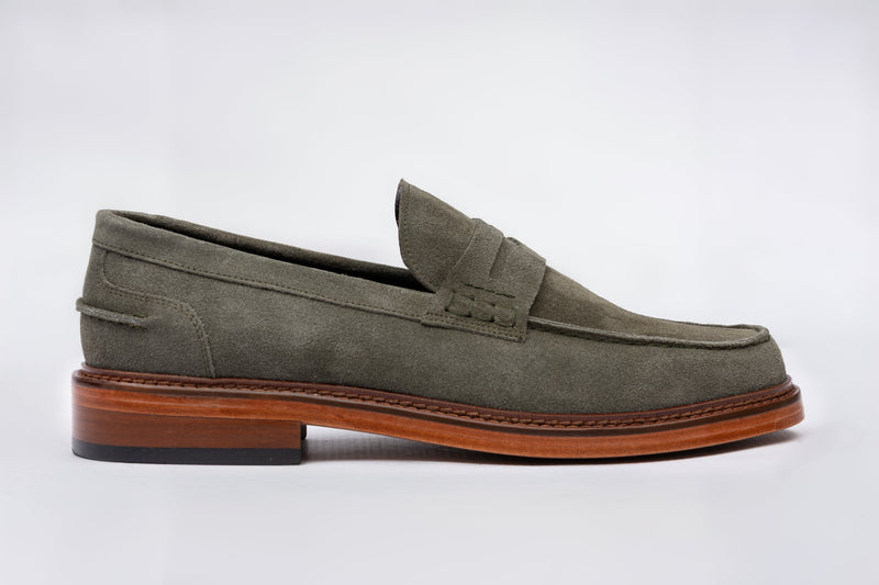 SUEDE LEATHER PENNY LOAFERS