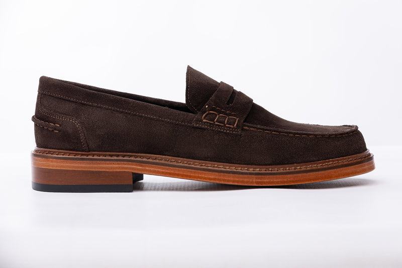 SUEDE LEATHER PENNY LOAFERS