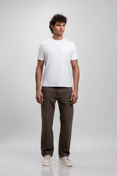 Khaki green Straight-Leg Jeans