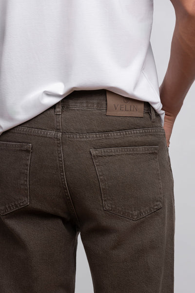 Khaki green Straight-Leg Jeans