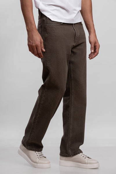 Khaki green Straight-Leg Jeans