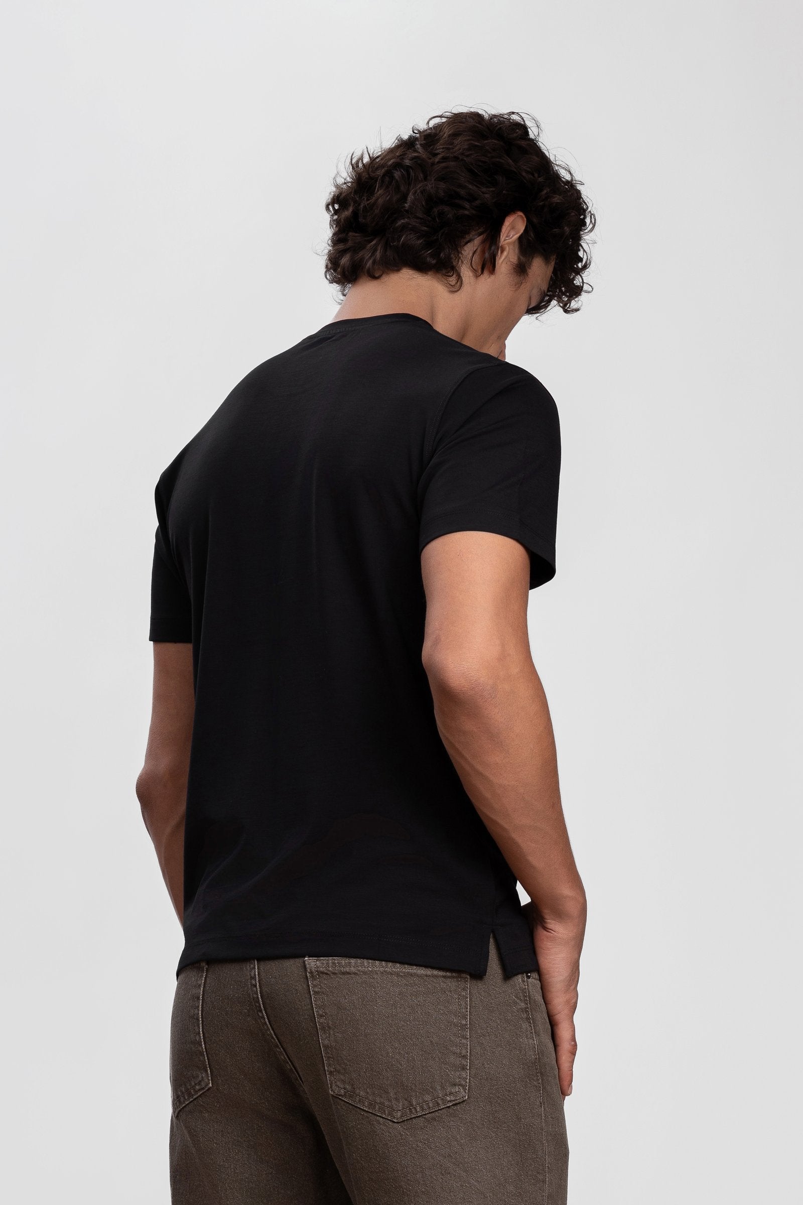 Black Short Sleeve Modal T-Shirt