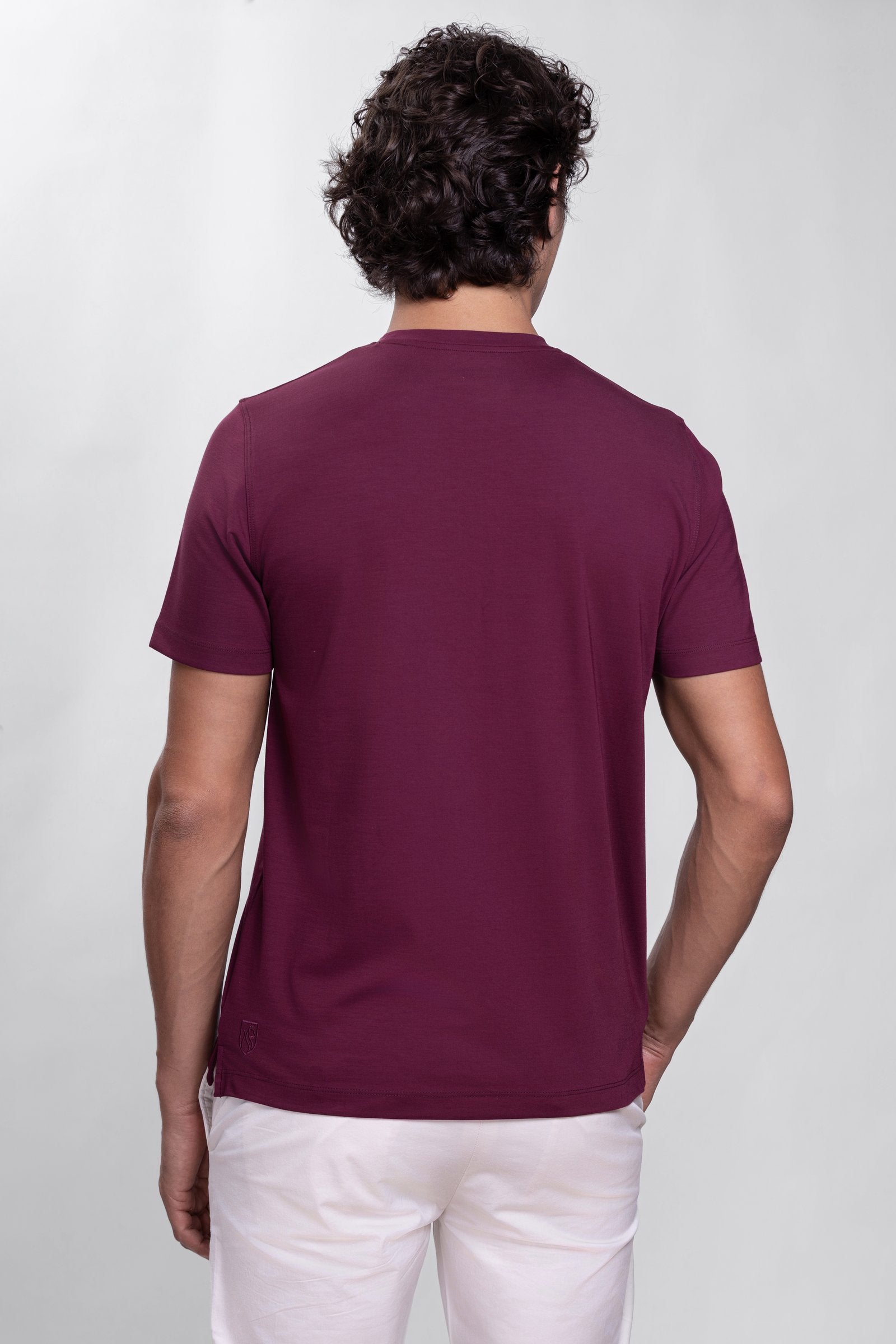 Burgundy Short Sleeve Modal T-Shirt