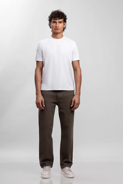 Off White Short Sleeve Modal T-Shirt