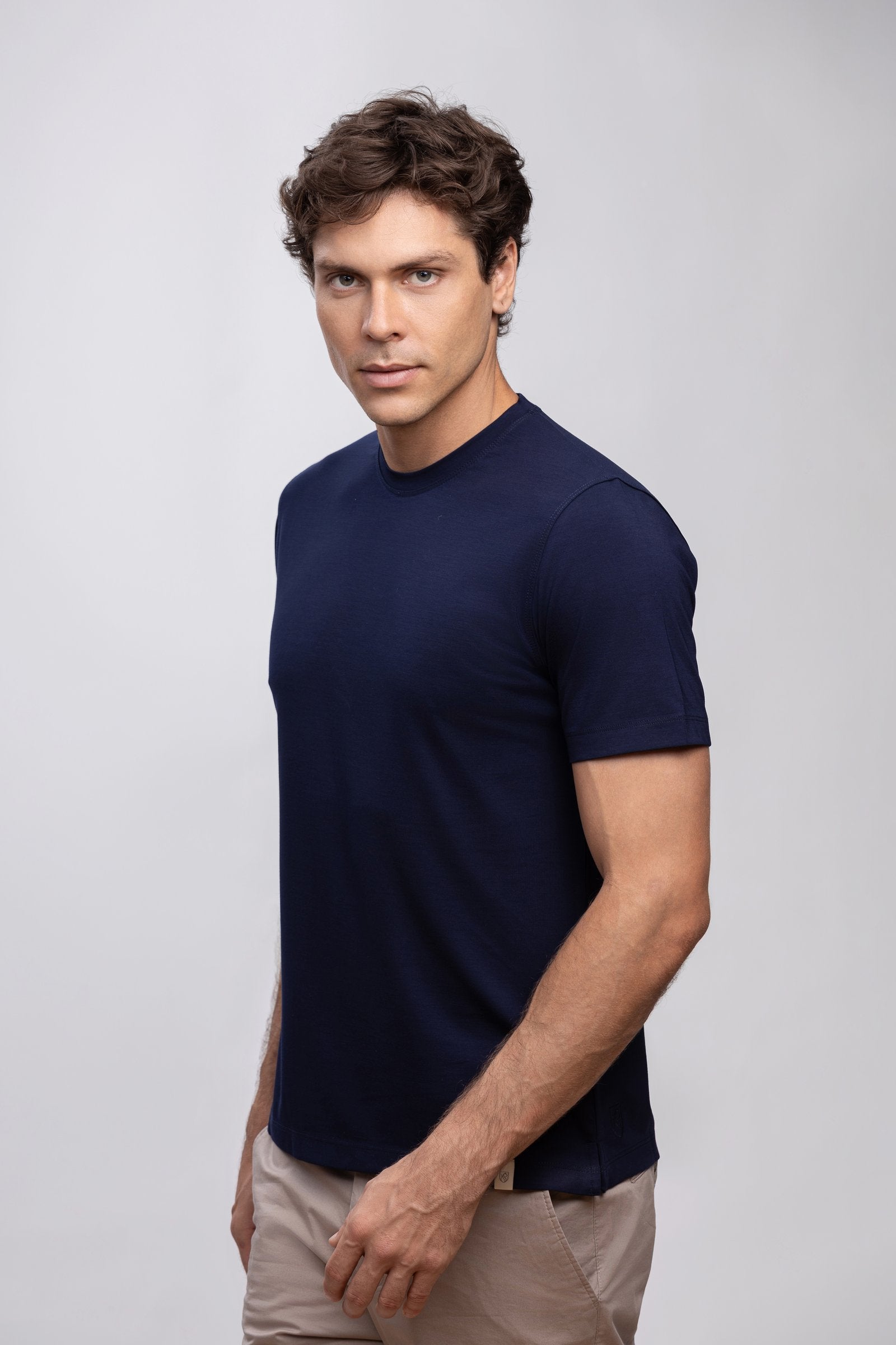 Navy Short Sleeve Modal T-Shirt