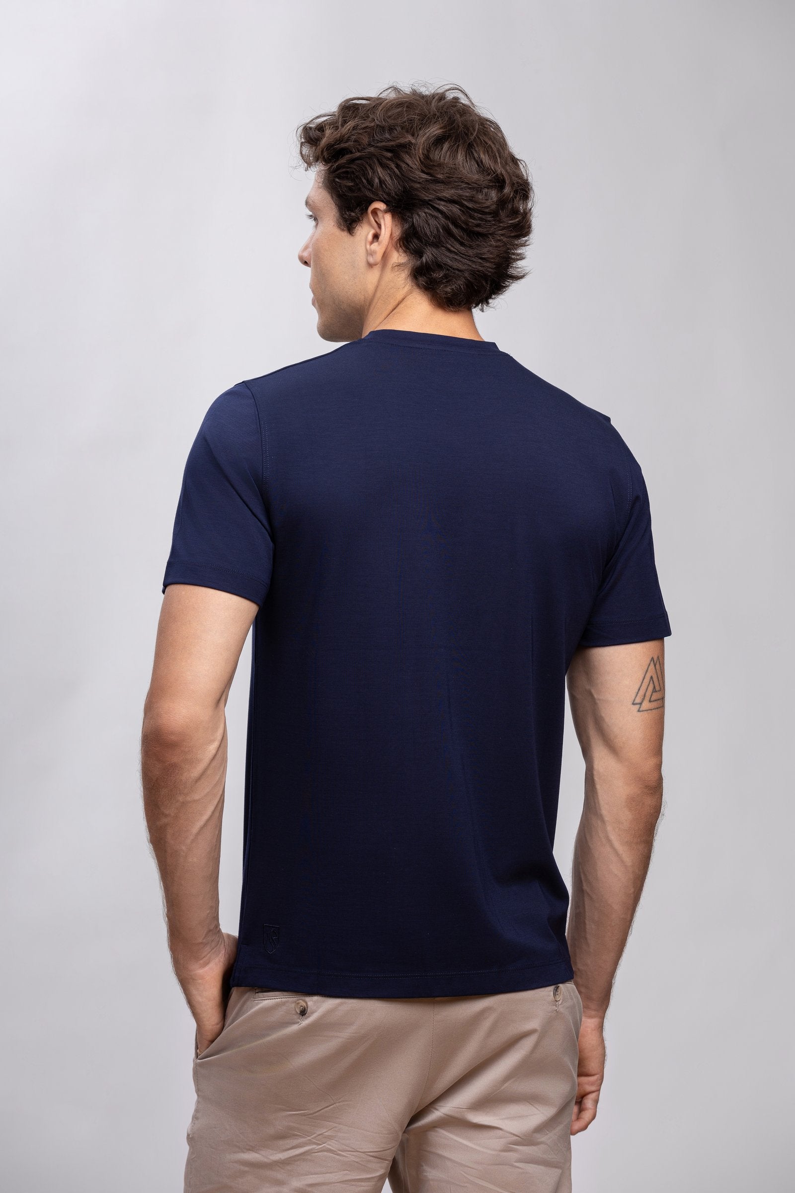Navy Short Sleeve Modal T-Shirt